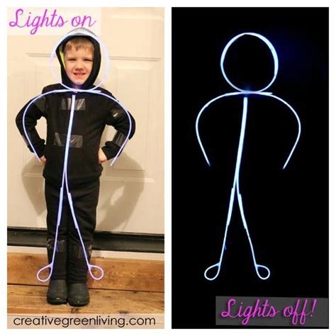 stick figure halloween costume|glow stick person halloween costume.